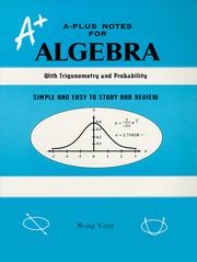Cover of: A-Plus Notes for Algebra