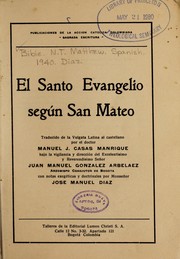 Cover of: El santo evangelio segu n San Mateo