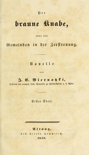 Cover of: Der Braune Knabe, oder, Die Gemeinden in der Zerstreuung: Novelle