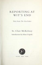 Cover of: Reporting at wit's end