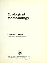 Cover of: Ecological methodology