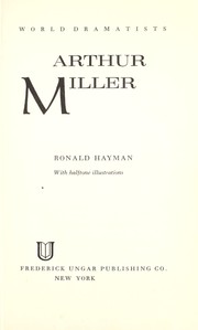 Cover of: Arthur Miller. by Ronald Hayman