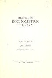 Cover of: Readings in econometric theory.