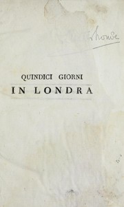 Cover of: Quindici giorni in Londra alla fine del 1815