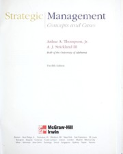 Cover of: Strategic management by Arthur A. Thompson