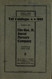 Cover of: Fall catalogue 1899