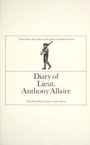 Cover of: Diary of Lieut. Anthony Allaire