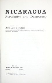 Cover of: Nicaragua, revolution and democracy