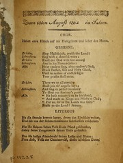 Cover of: Zum 13ten August 1804 in Salem
