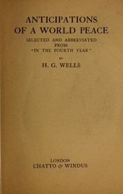 Cover of Anticipations of a world peace