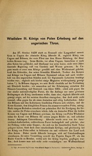 Wladislaw III, Königs von Polen, Erhebung auf den ungarischen Thron by Vincenz Zakrzewski