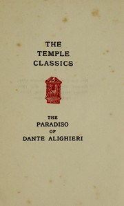 Cover of: The Paradiso of Dante Alighieri by Dante Alighieri