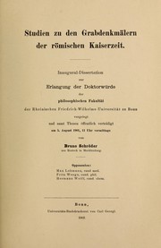 Cover of: Studien zu den Grabdenkmälern der römischen Kaiserzeit