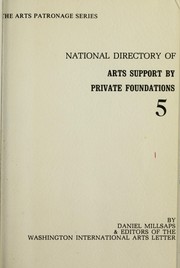 Cover of: National directory of arts support by private foundations, 5 by Daniel Millsaps