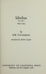 Cover of: Sibelius by Erik Tawaststjerna