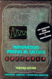 Cover of: Matemáticas previas al cálculo by 