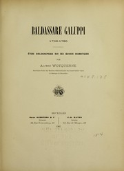 Cover of: Baldassare Galuppi, 1706-1785.
