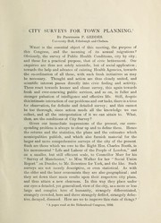 City surveys for town planning by Sir Patrick Geddes