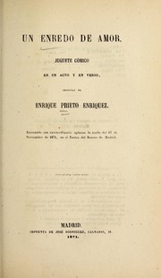 Cover of: Un enredo de amor: juguete co mico en un acto y en verso