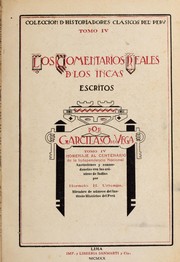 Cover of: Los comentarios reales de los incas. by Garcilaso de la Vega
