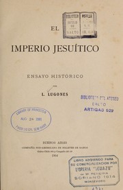 Cover of: El Imperio jesui tico by Leopoldo Lugones