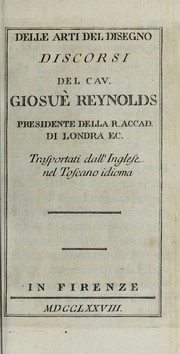 Cover of: Delle arti del disegno by Sir Joshua Reynolds