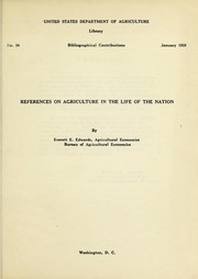 Cover of: References on agriculture in the life of the nation.