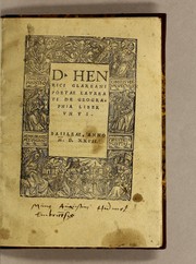 Cover of: D. Henrici Glareani poetae laureati de geographia liber unus by Henricus Glareanus