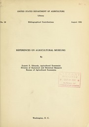 Cover of: References on agricultural museums.