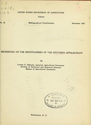 Cover of: ...References on the mountaineers of the southern Appalachians. by Everett Eugene Edwards