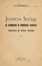 Cover of: Justicia social by Jesús María Fernández