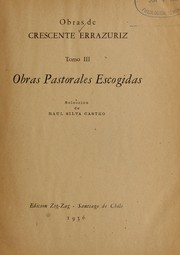 Cover of: Obras de Crescente Errázuriz. by Crescente Errázuriz