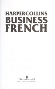 Cover of: Harpercollins Business French