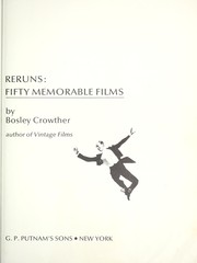 Cover of: Reruns : fifty memorable films by 