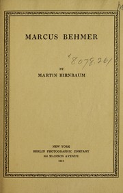 Marcus Behmer by Photographische Gesellschaft, Berlin