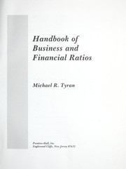 Handbook of business and financial ratios by Michael R. Tyran