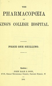 Cover of: The pharmacopoeia of King's College Hospital