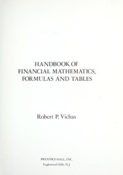 Cover of: Handbook of financial mathematics, formulas, and tables