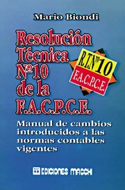 Cover of: Resolucion Tecnica N 10 de La F.A.C.P.C.E.