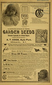 Cover of: Illustrated catalog of tested garden seeds: selected especially for critical buyers