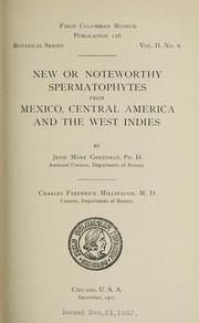 Cover of: New or noteworthy spermatophytes from Mexico. | Greenman, Jesse More