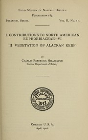 Cover of: Contributions to North American Euphorbiaceae--VI: II. Vegetation of Alacran Reef