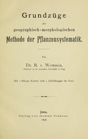Cover of: Grundzu ge der geographisch-morphologischen Methode der Pflanzensystematik