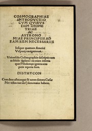 Cover of: Cosmographiae introductio by Martin Waldseemüller