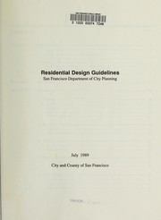 Cover of: Residential design guidelines