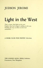 Cover of: Light in the West.