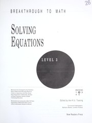 Cover of: Solving Equations (Breakthrough to Math, Level Three, Book 2)
