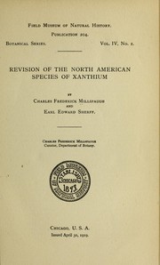 Cover of: Revision of the North American species of Xanthium by Charles Frederick Millspaugh