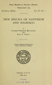 Cover of: New species of Xanthium and Solidago.