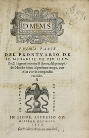 Cover of: Prima[-seconda] parte del Prontvario de le medaglie de piv illvstri & fulgenti huomini & donne by Guillaume Rouillé